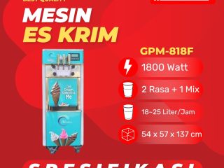 Mesin Es Krim 3 Tuas GPM-818F Soft Ice Cream