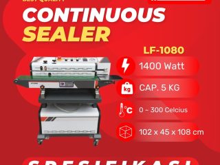 Continuous Sealer LF-1080 Mesin Segel Plastik