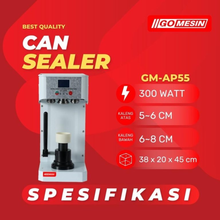 Can Sealer Gomesin GM AP55 Mesin Segel Tutup Kaleng Otomatis Original