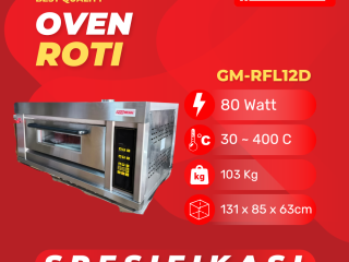 Oven Bakery Kualitas Terbaik GM-RFL12D Oven Gas 1 Deck 2 Tray