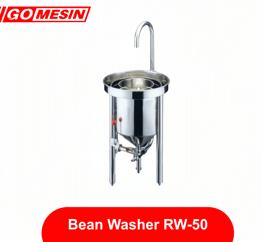 Mesin Cuci Beras RW-50 Gomesin Stainless Steel untuk Restoran dan Hotel